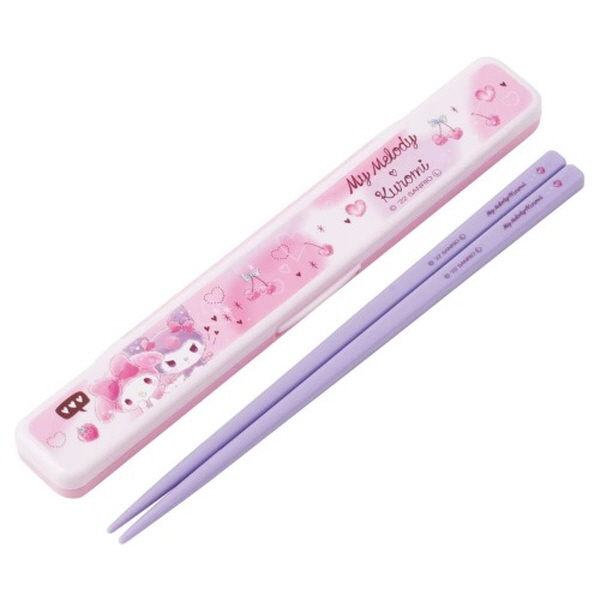 마이멜로디 쿠로미 무소음 젓가락세트 18cm - 상품 이미지