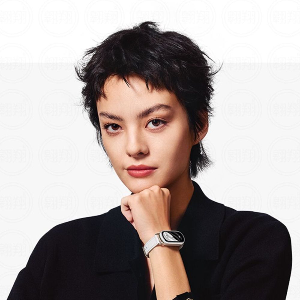 미밴드10 스트랩 세라믹 화이트 가죽 밴드 - 상세 이미지 4