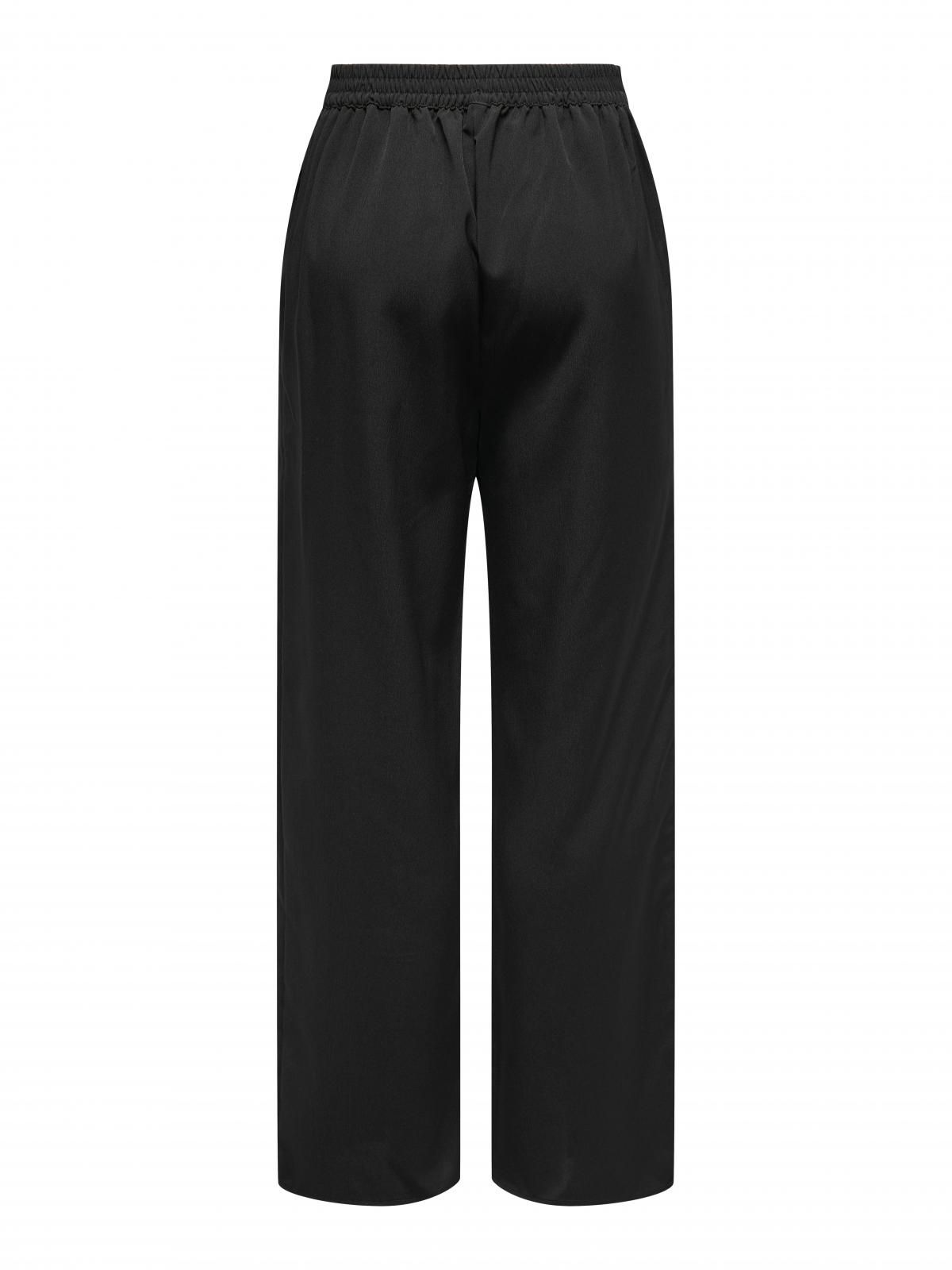 온리 테크니컬 와이드핏 블랙 팔라조 팬츠 15335560_2161 BLACK / BLACK - 상세 이미지 4