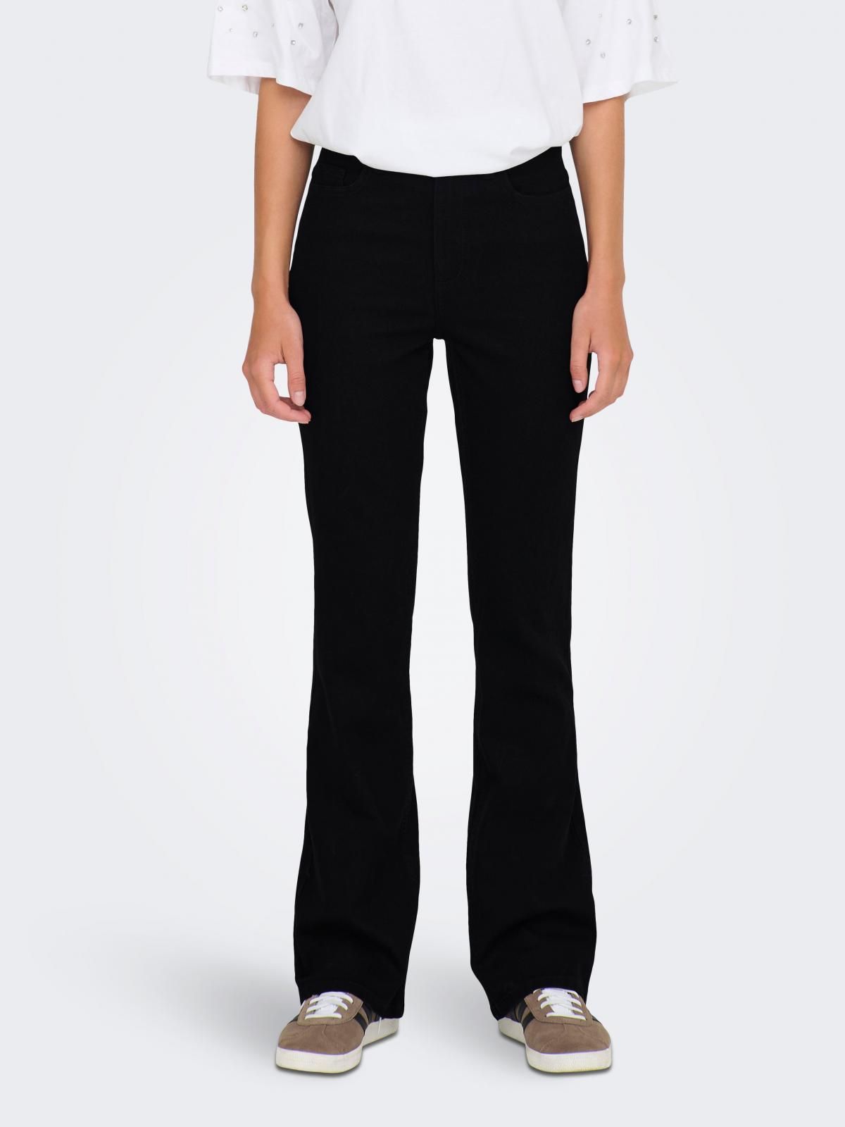 제이디와이 하이웨이스트 부츠컷 데님 팬츠 블랙 15354194_2103 BLACK / BLACK DENIM - 상품 이미지
