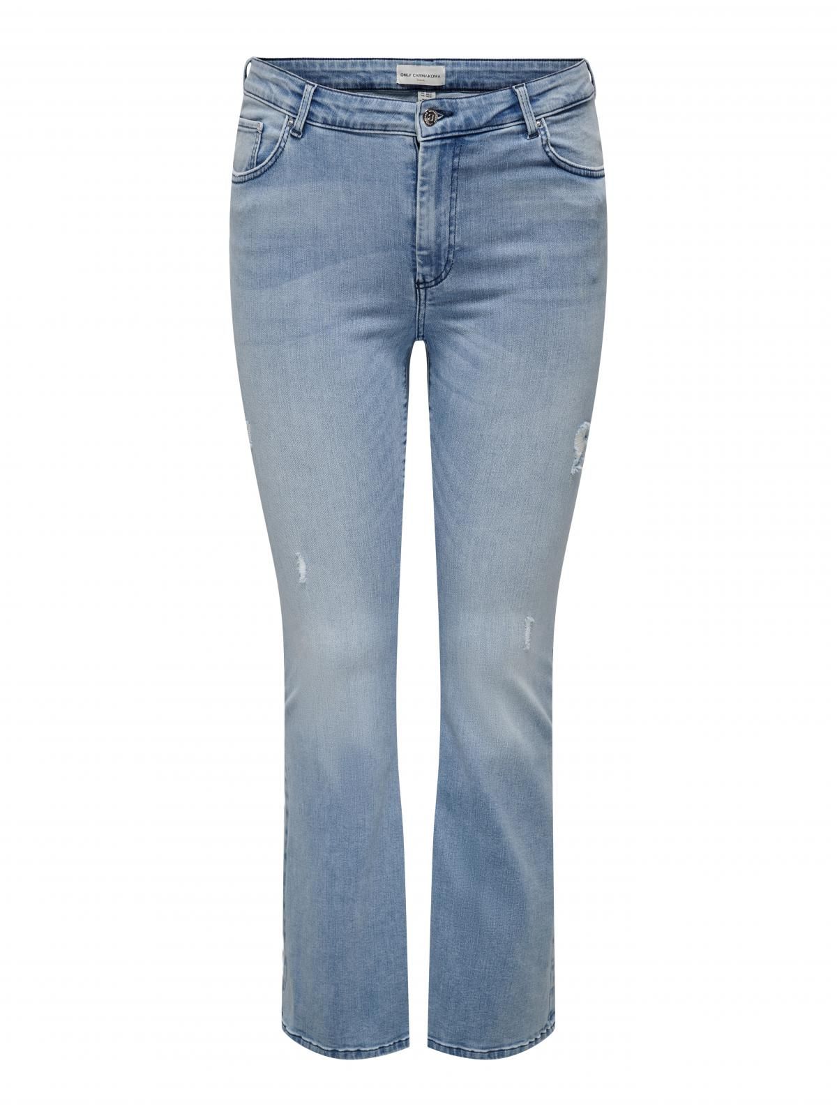온리 미드웨이스트 플레어핏 데님 팬츠 15316649_2116 BLUE / LIGHT BLUE DENIM - 상세 이미지 3
