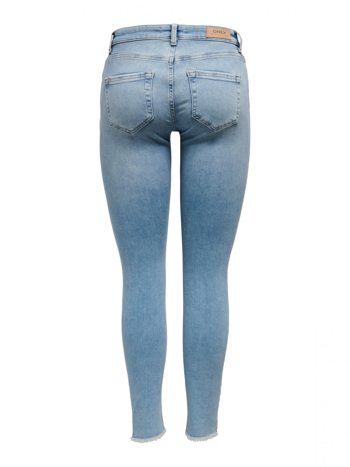 온리 데님 미드웨이스트 스키니핏 청바지 15338296_7023 BLUE / LIGHT MEDIUM BLUE DENIM - 상세 이미지 4