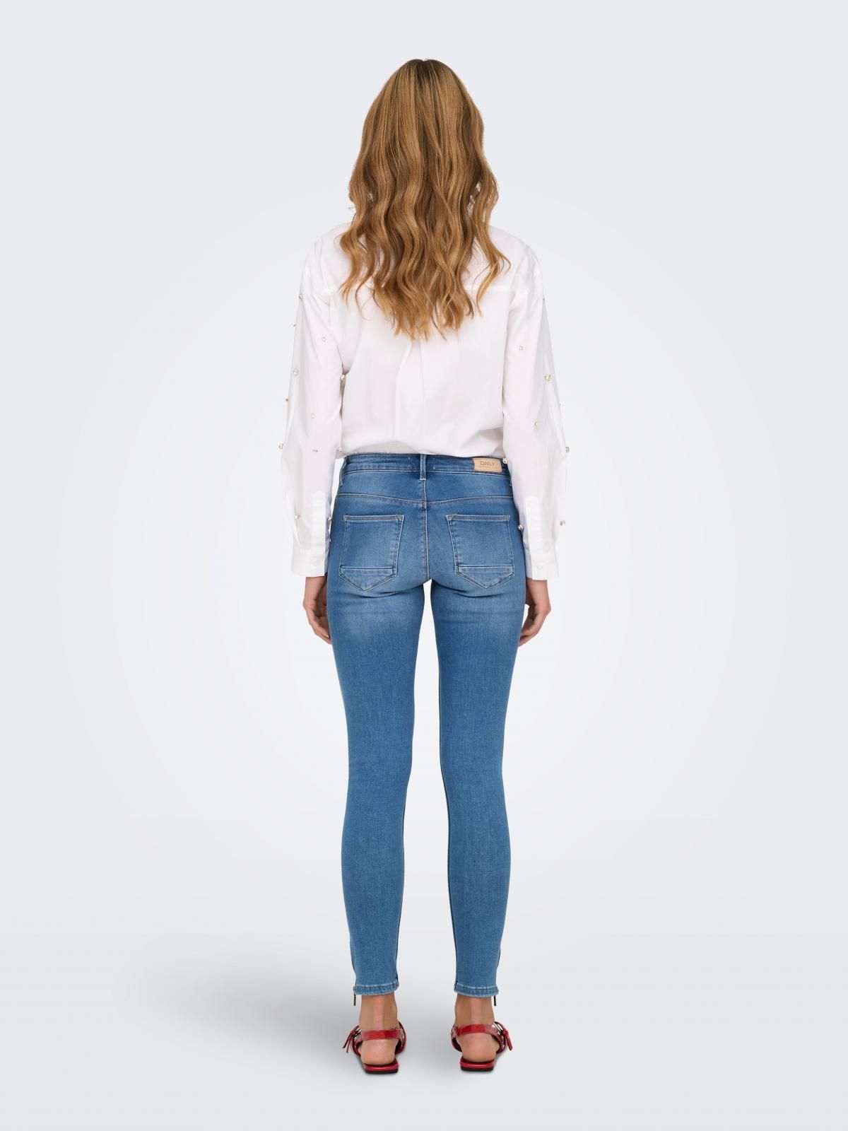 온리 데님 미드웨이스트 스키니핏 진 15278378_7023 BLUE / LIGHT MEDIUM BLUE DENIM - 상세 이미지 2