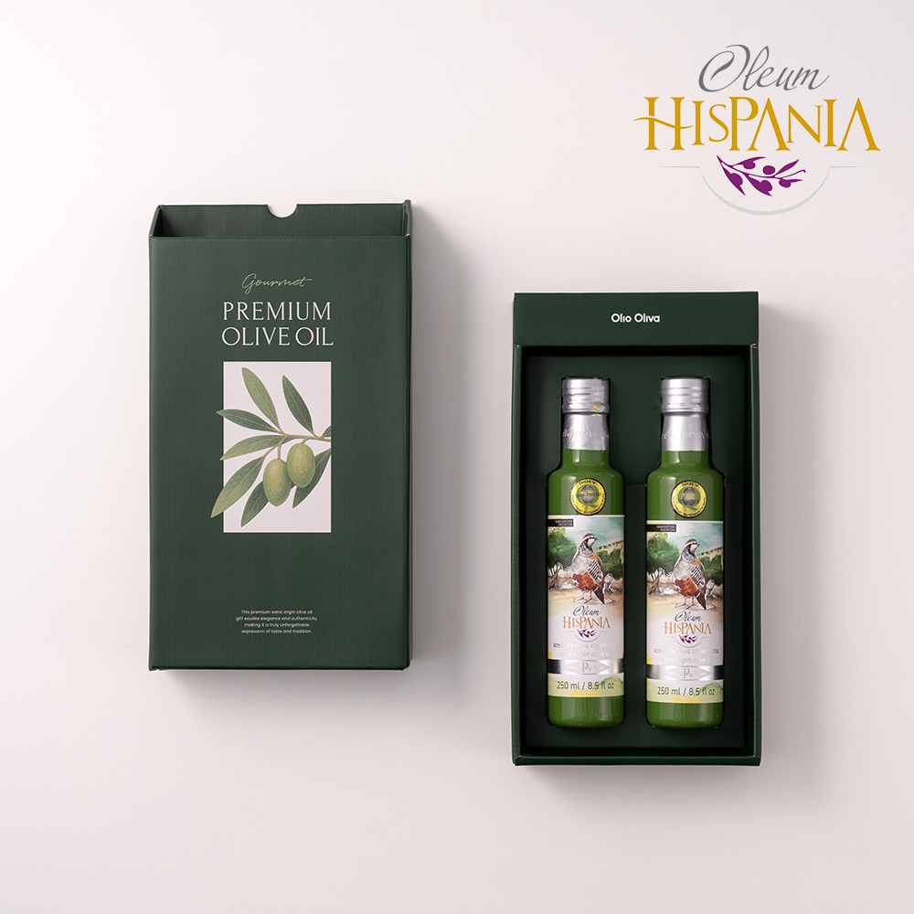 히스파니아 피쿠알 엑스트라버진 올리브오일 선물세트 250ml, 2병 - 메인 이미지