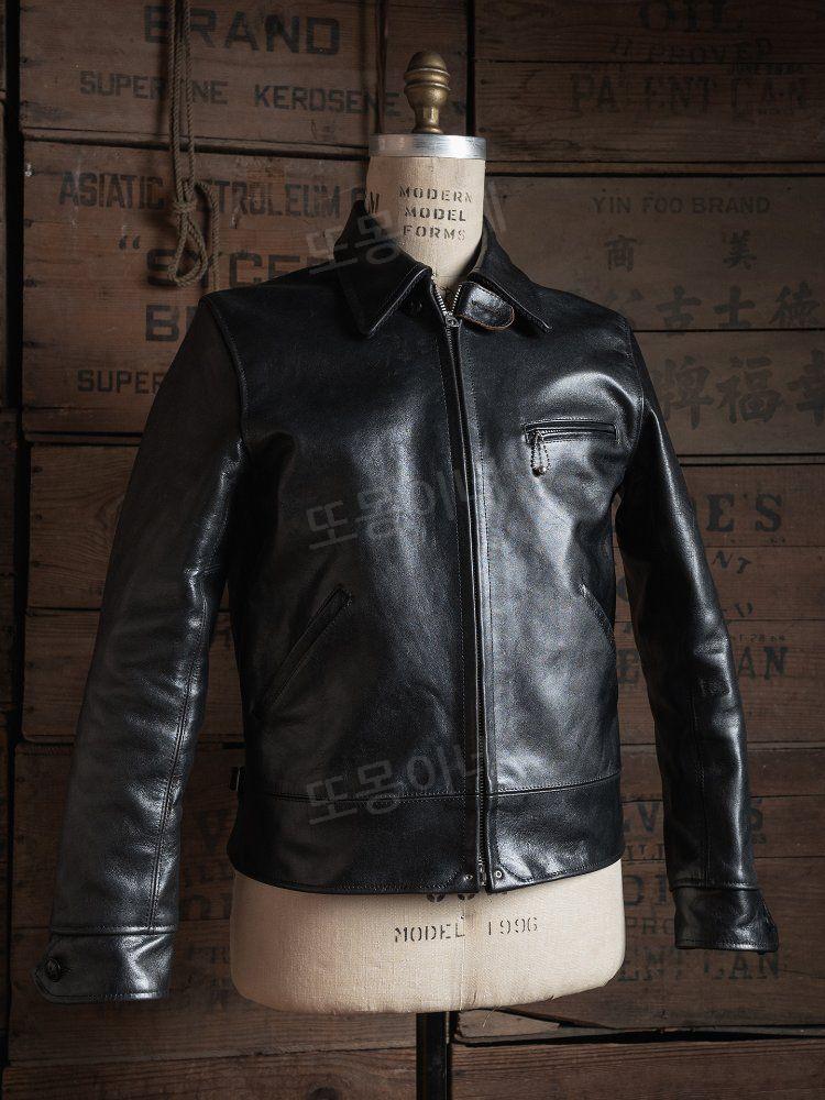 브론슨 BRONSON LOT381 말가죽 코삭 재킷 탑 레이어 짧은 코트 검정 M - 상세 이미지 3