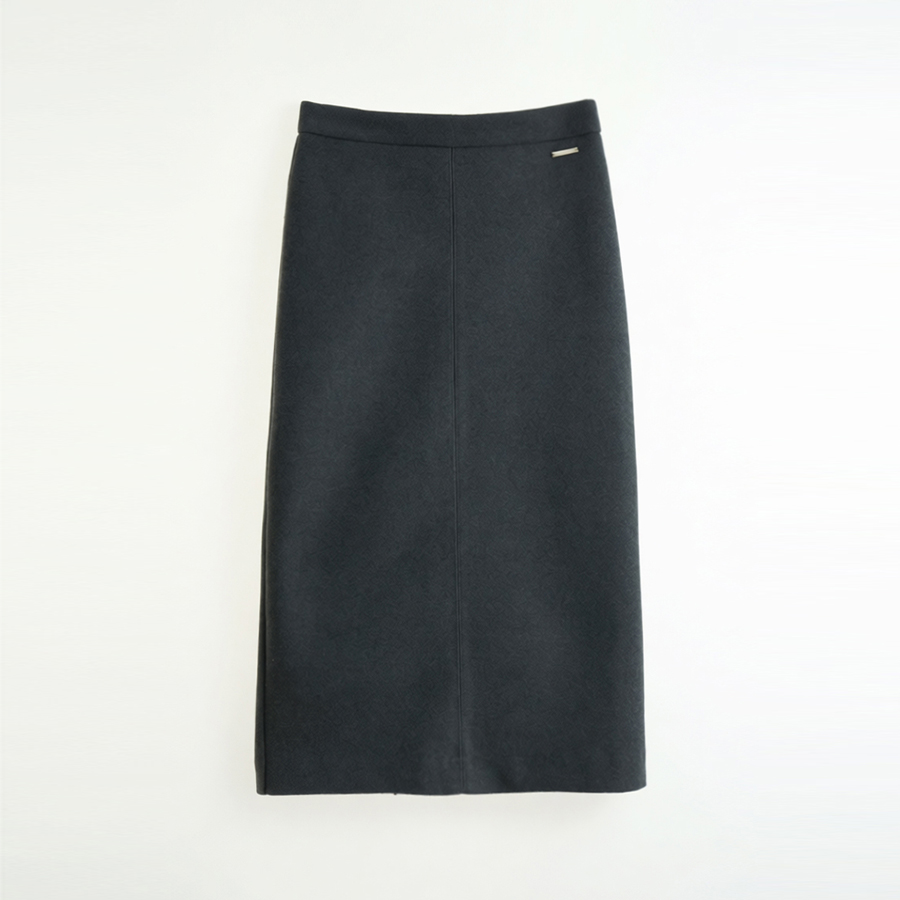 슬릿 H 하이웨스트 알파카라이크 모직 롱 스커트 (CHARCOAL, 3SIZE) - 상세 이미지 2