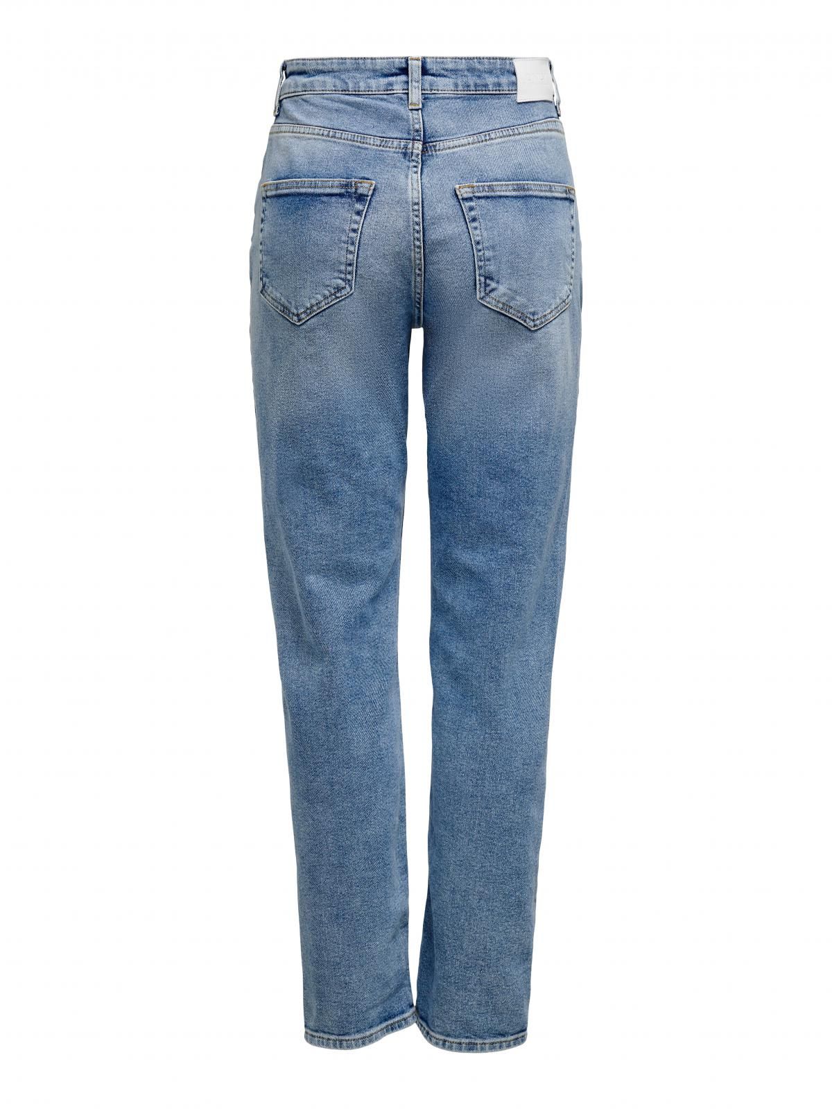 온리 하이웨이스트 데님 맘핏 진청 청바지 15193864_2116 BLUE / LIGHT BLUE DENIM - 상세 이미지 4