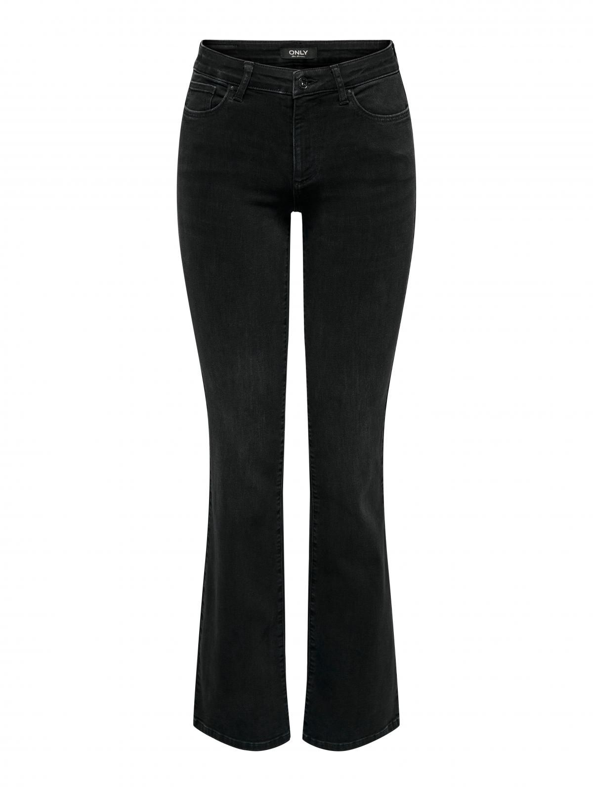 온리 트렌디 블랙 플레어핏 데님 팬츠 15333240_8183 BLACK / WASHED BLACK - 상세 이미지 3
