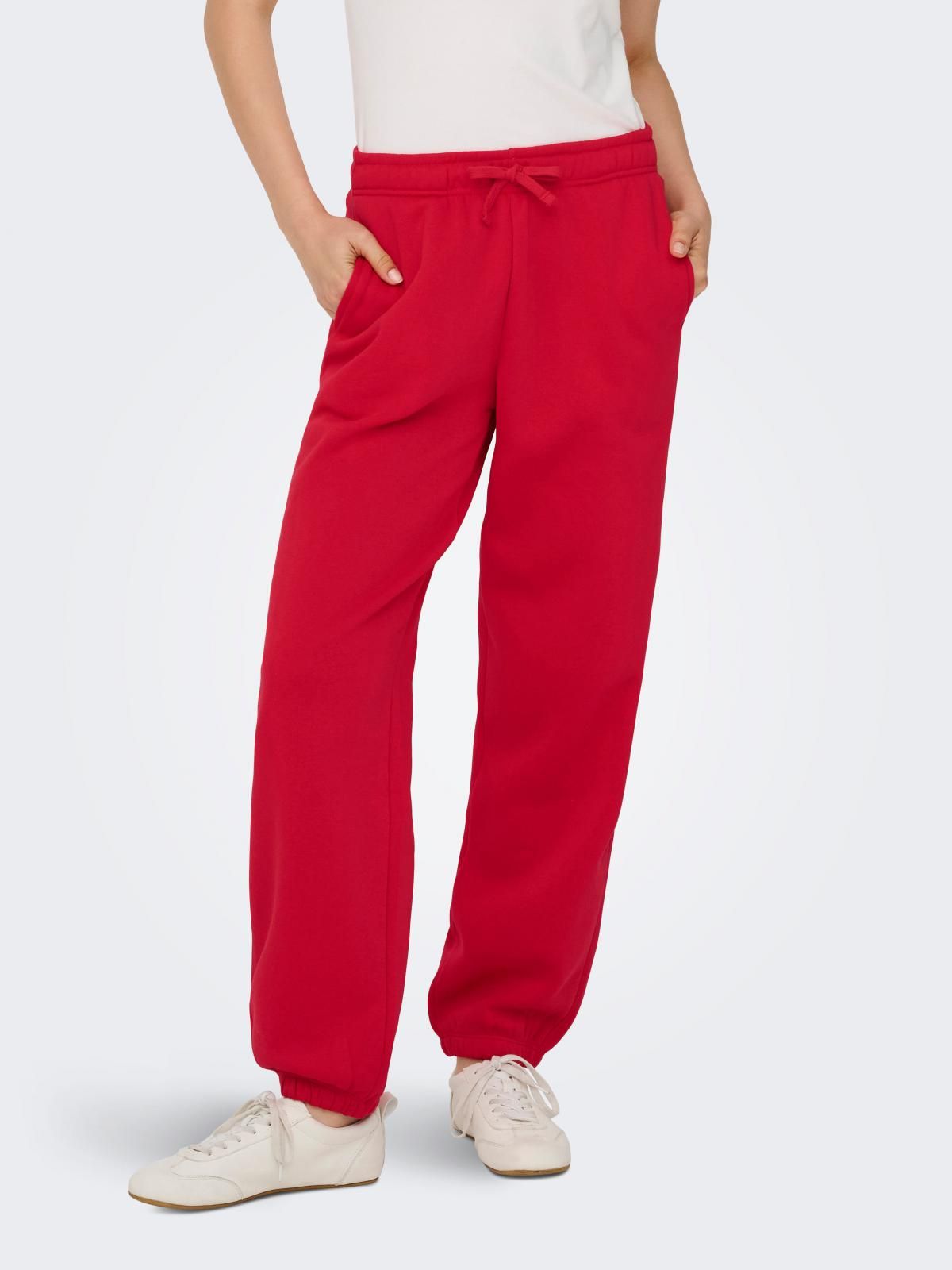 온리 레드 와이드핏 테크니컬 스웨트팬츠 15357504_771 RED / TRUE RED - 상품 이미지