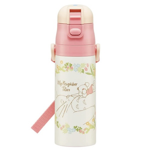 토토로 메이 플라워 원터치 보온보냉병 470ml 어깨끈물통 - 상품 이미지
