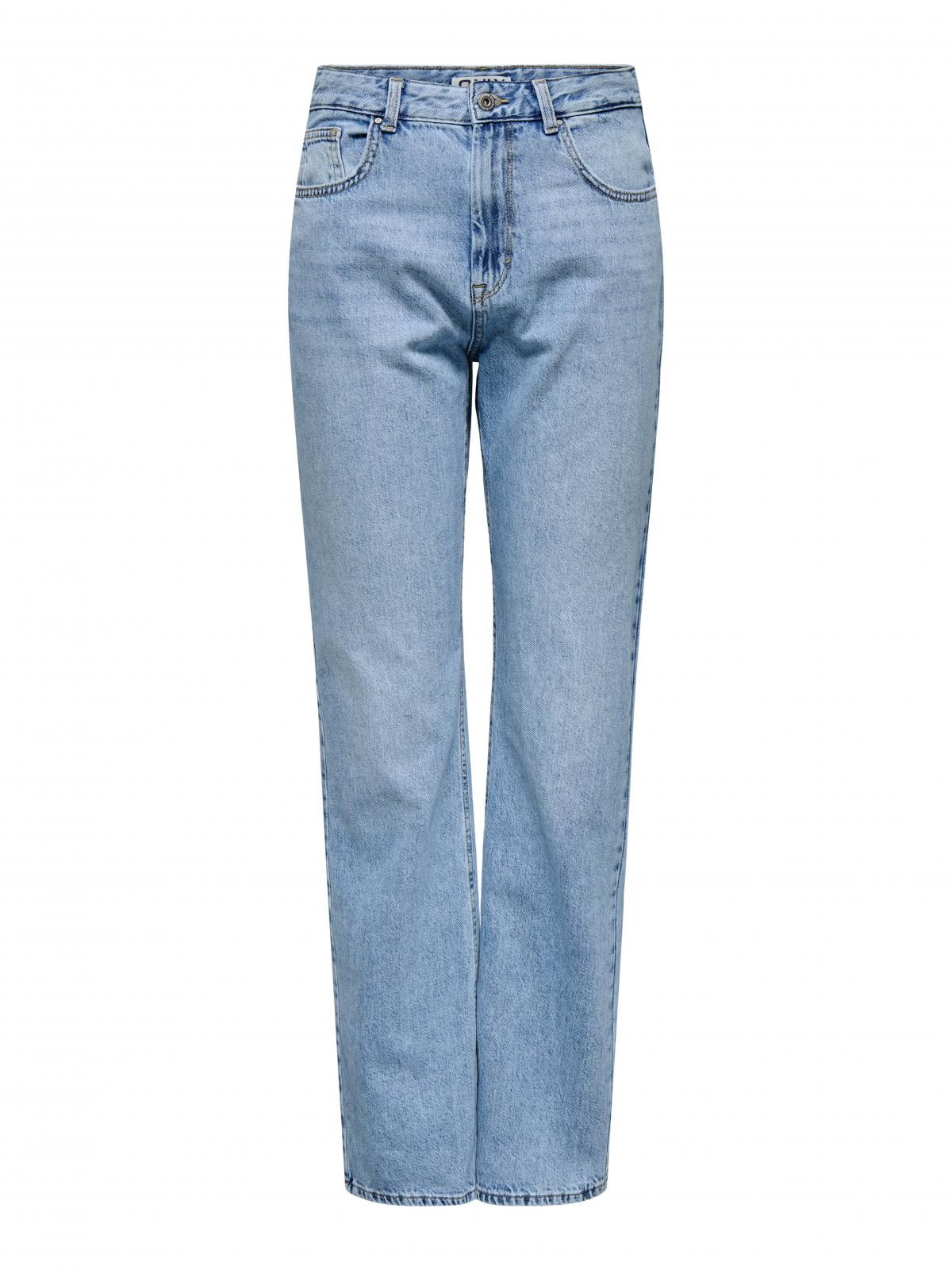 온리 하이웨이스트 스트레이트핏 데님 청바지 15311645_2116 BLUE / LIGHT BLUE DENIM - 상세 이미지 3