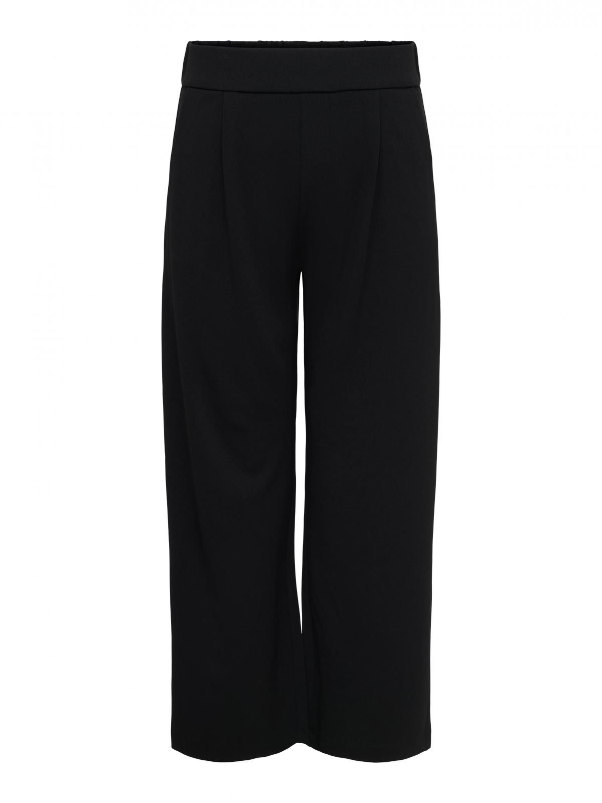 온리 플러스사이즈 레귤러핏 와이드 슬랙스 팬츠 15371730_2161 BLACK / BLACK - 상세 이미지 3