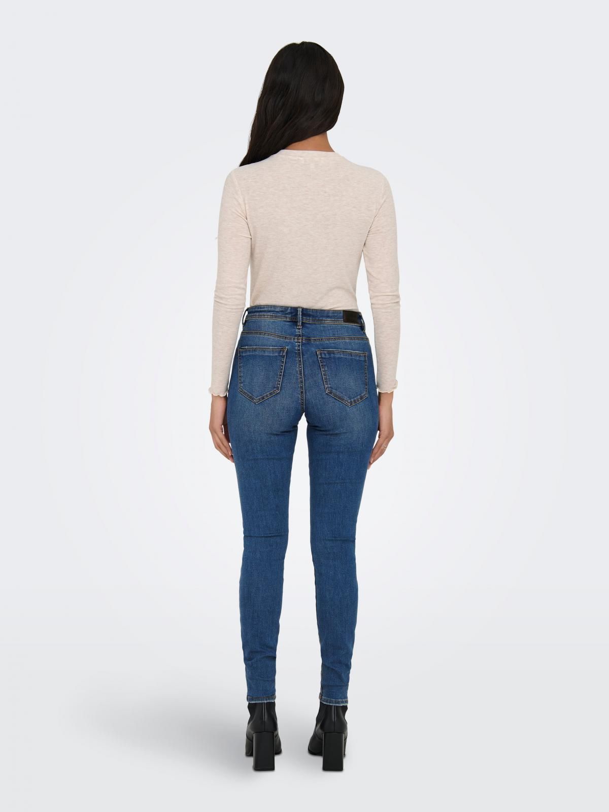 온리 데님 미드웨이스트 스키니핏 청바지 15263734_2114 BLUE / DARK BLUE DENIM - 상세 이미지 2