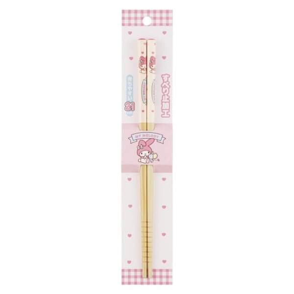 산리오 마이멜로디 대나무 젓가락 1조 21cm - 상품 이미지