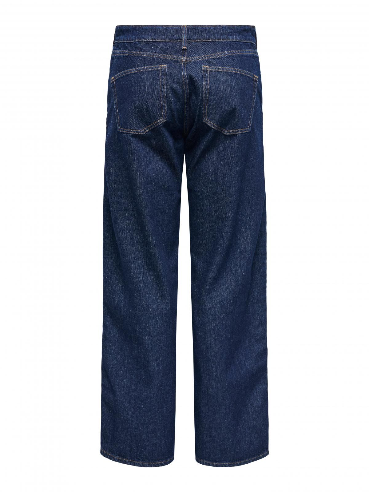 온리 미드웨이스트 진청 와이드 청바지 15357933_2114_1220243 BLUE / DARK BLUE DENIM - 상세 이미지 4