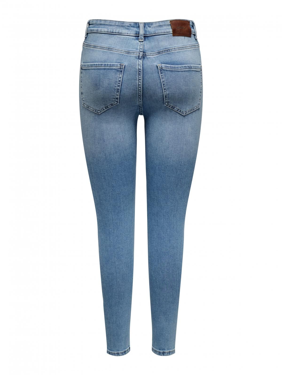 온리 데미지 미드웨이스트 스키니핏 데님 팬츠 15244626_2116 BLUE / LIGHT BLUE DENIM - 상세 이미지 4