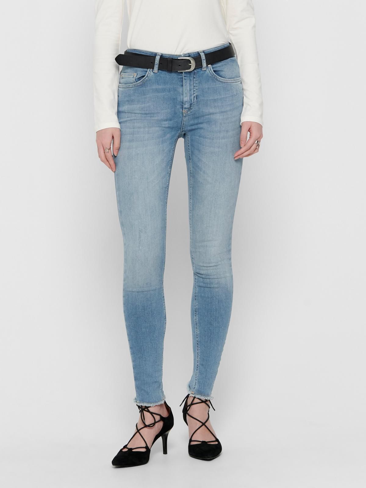 온리 미드웨이스트 스키니핏 연청 데님진 15162363_2116 BLUE / LIGHT BLUE DENIM - 상품 이미지