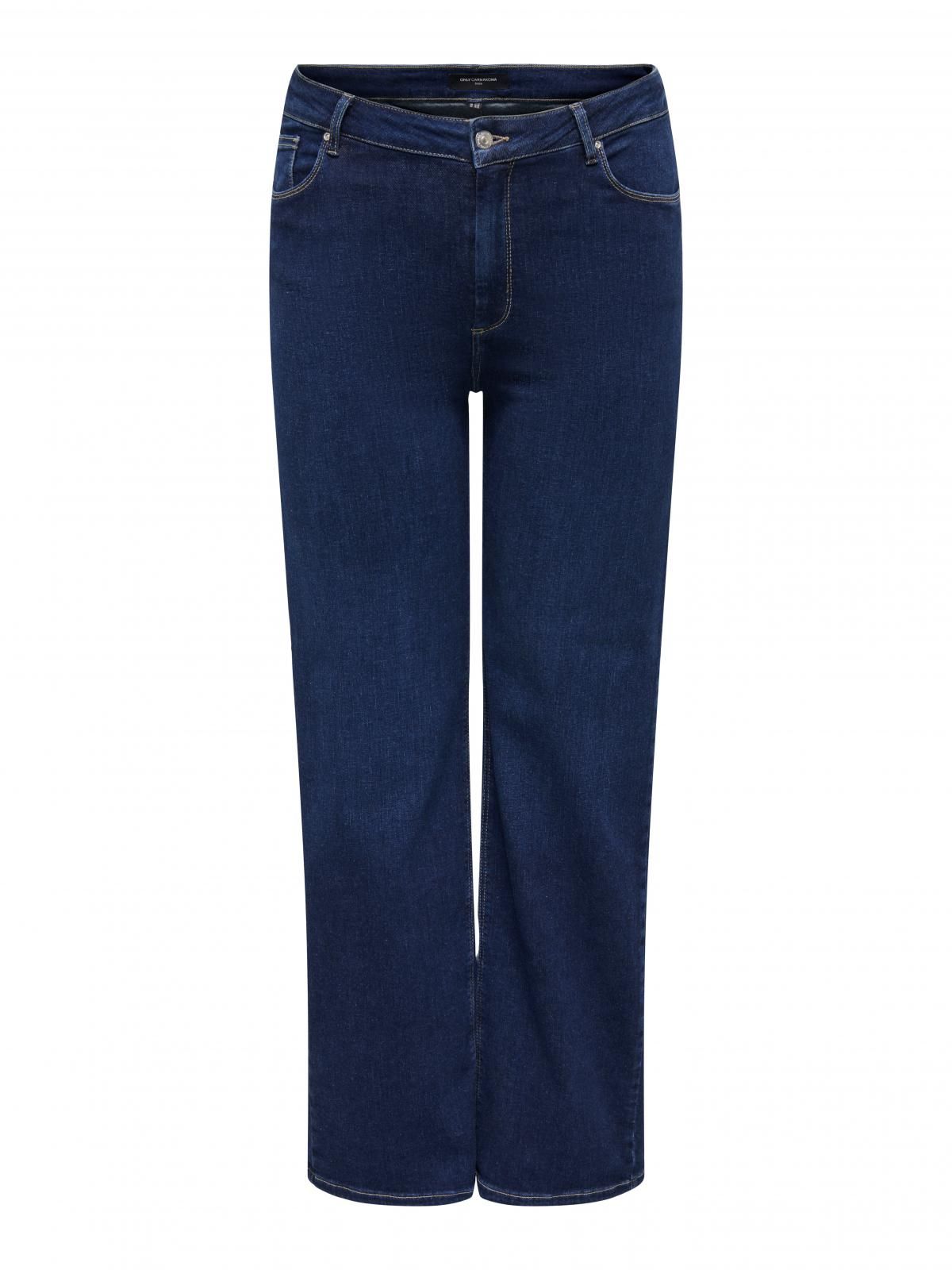 온리 빅사이즈 하이웨이스트 와이드핏 청바지 15304225_2114 BLUE / DARK BLUE DENIM - 상세 이미지 3