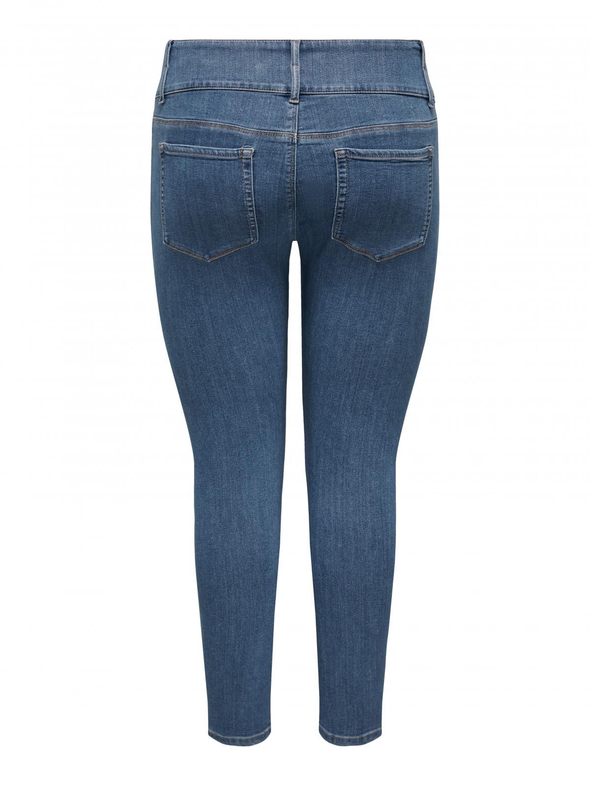 온리 데님 미드웨이스트 스키니핏 청바지 15300155_2115 BLUE / MEDIUM BLUE DENIM - 상세 이미지 4