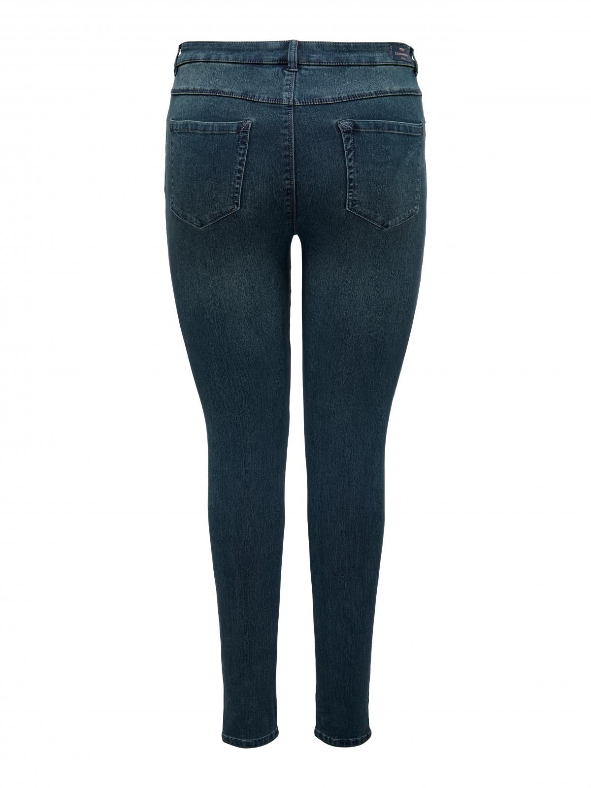 온리 하이웨이스트 스키니핏 데님 팬츠 15300871_6603 BLACK / BLUE BLACK DENIM - 상세 이미지 4