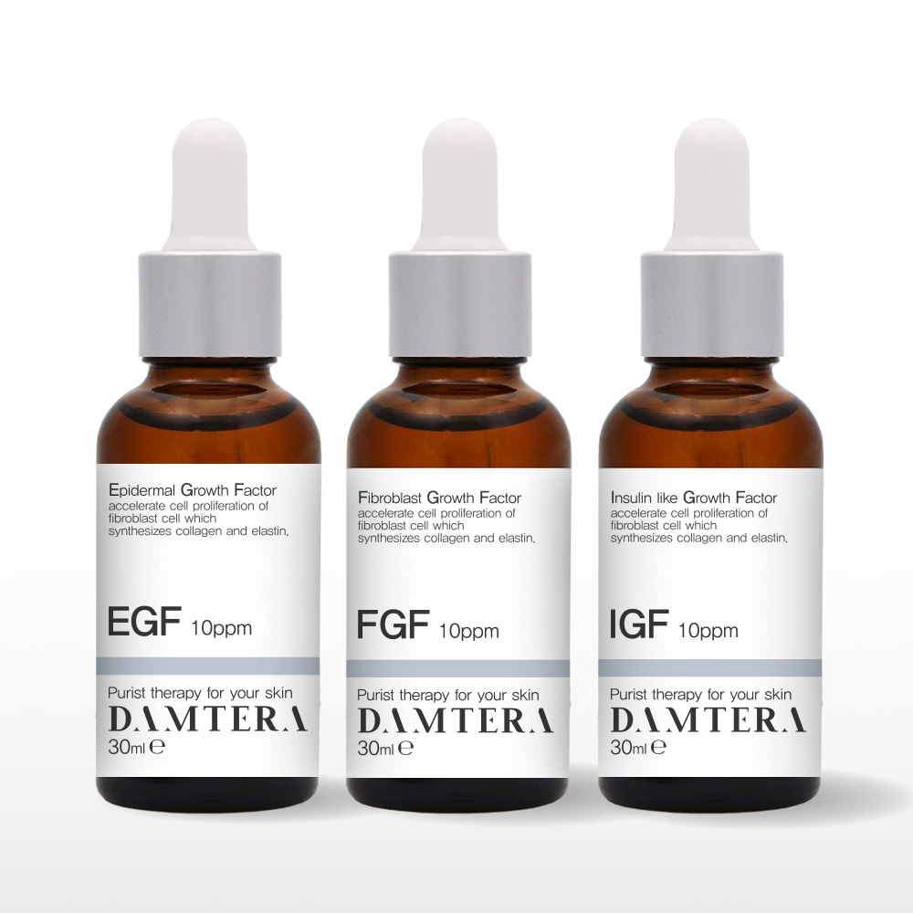 담테라 EGF FGF IGF 10ppm 앰플 원액 30ml 3종세트 - 상품 이미지