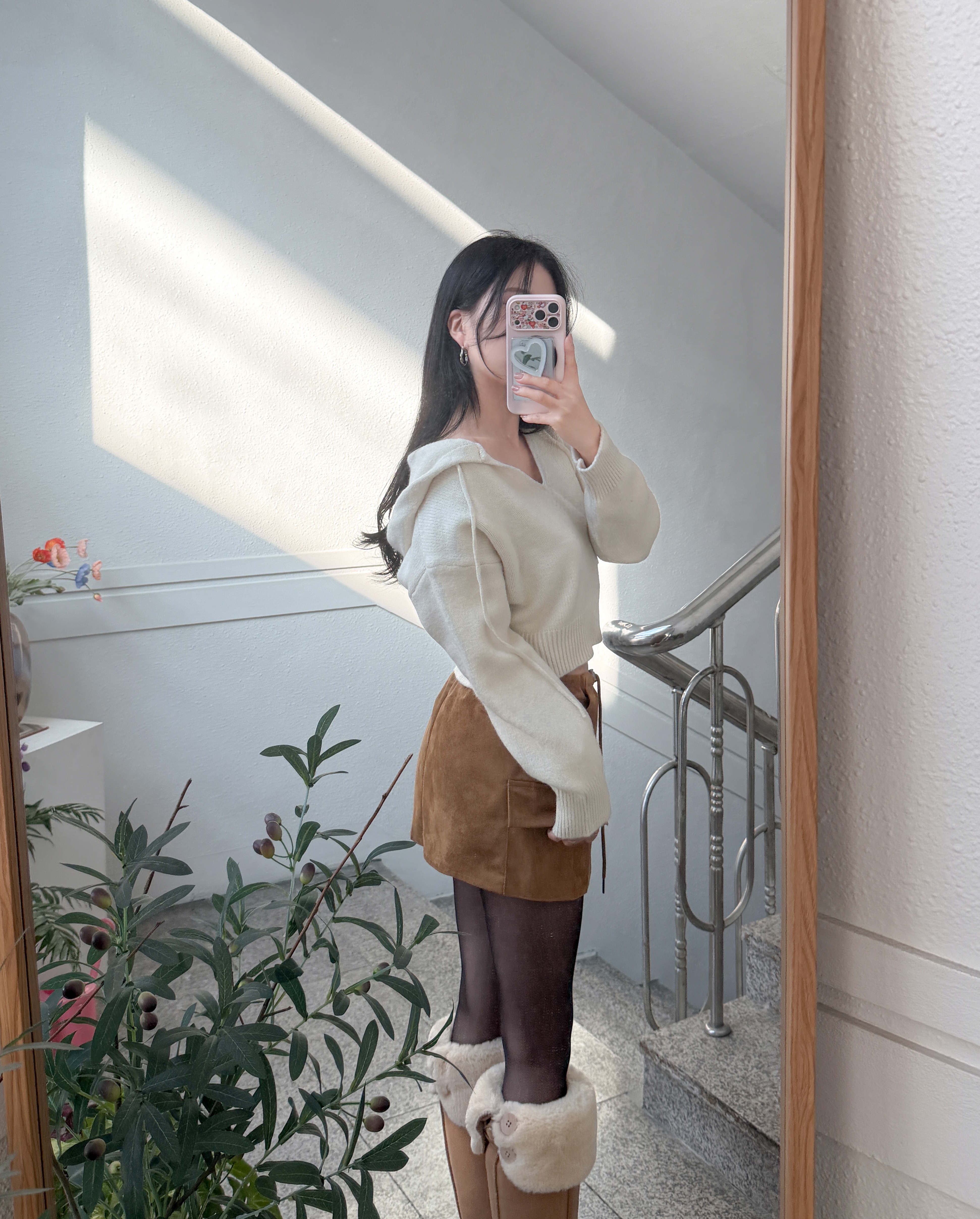 스웨이드스커트 겨울미니스커트 이미지 6