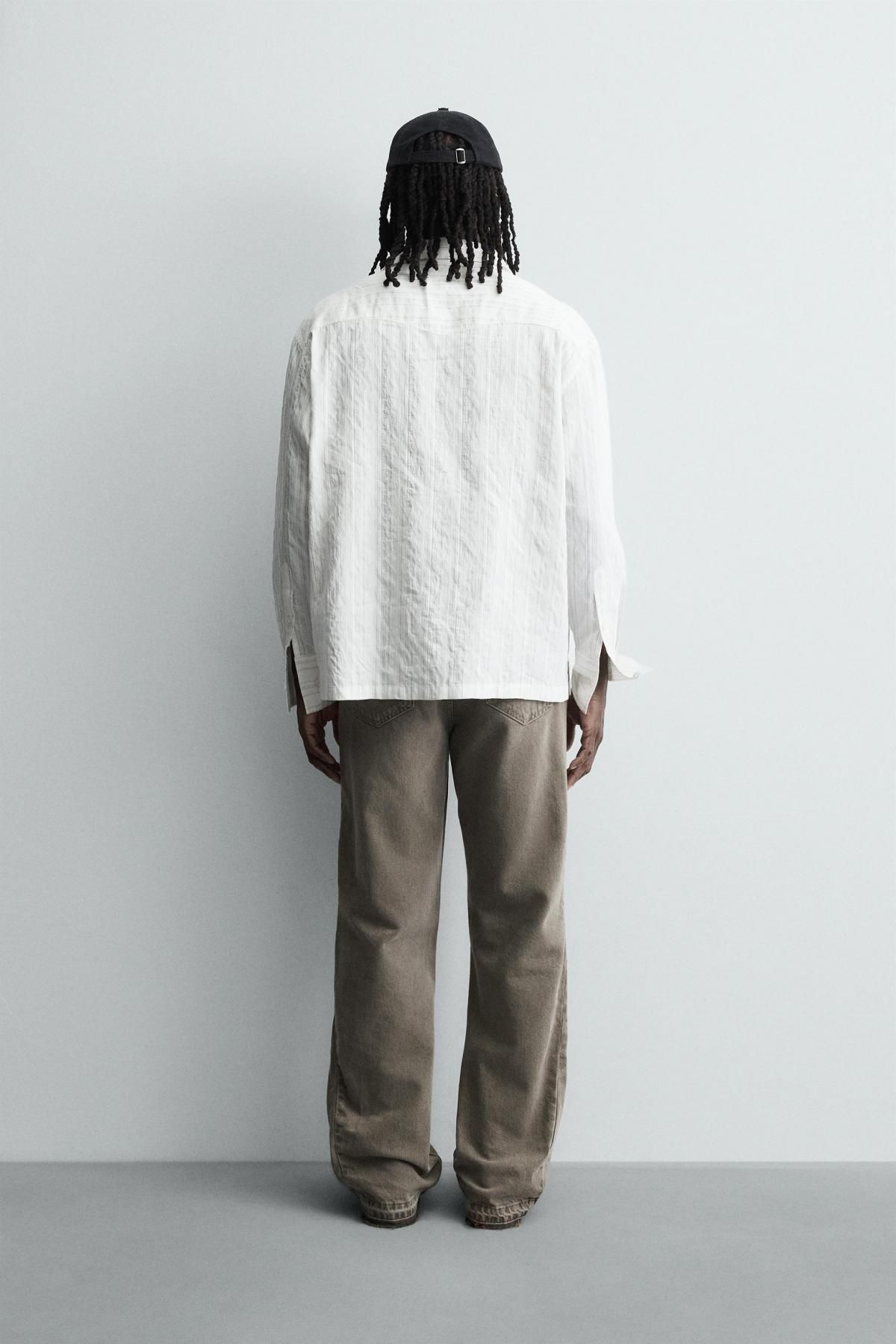 자라 코튼 데님 플레어핏 부츠컷 팬츠 0840/353 CAMEL - 상세 이미지 4