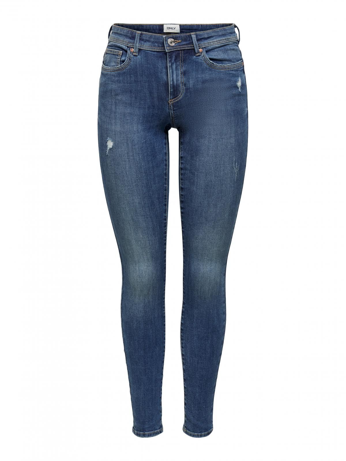 온리 슈퍼스트레치 미드웨이스트 스키니핏 진 15219241_2115 BLUE / MEDIUM BLUE DENIM - 상세 이미지 3