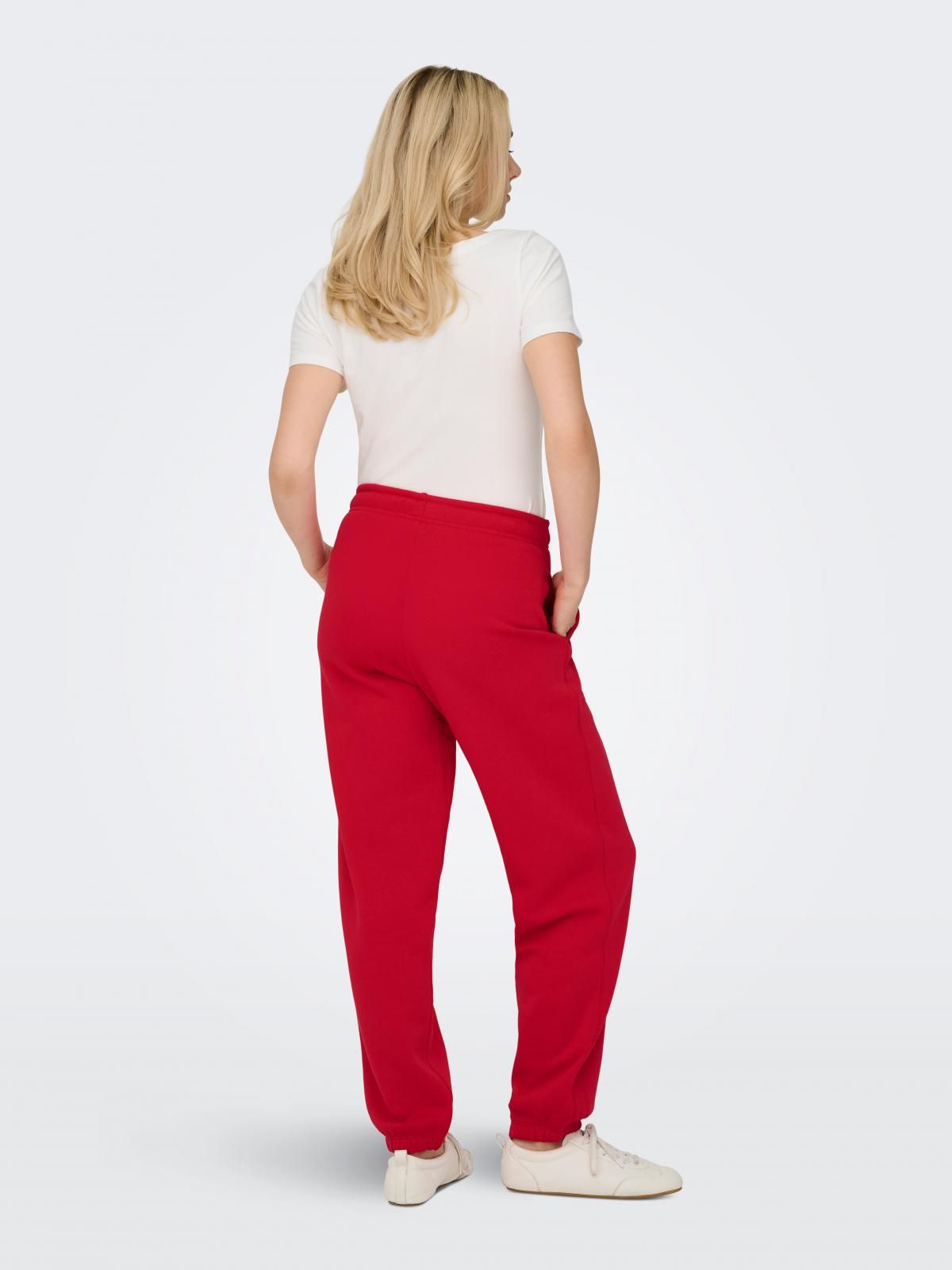 온리 레드 와이드핏 테크니컬 스웨트팬츠 15357504_771 RED / TRUE RED - 상세 이미지 2