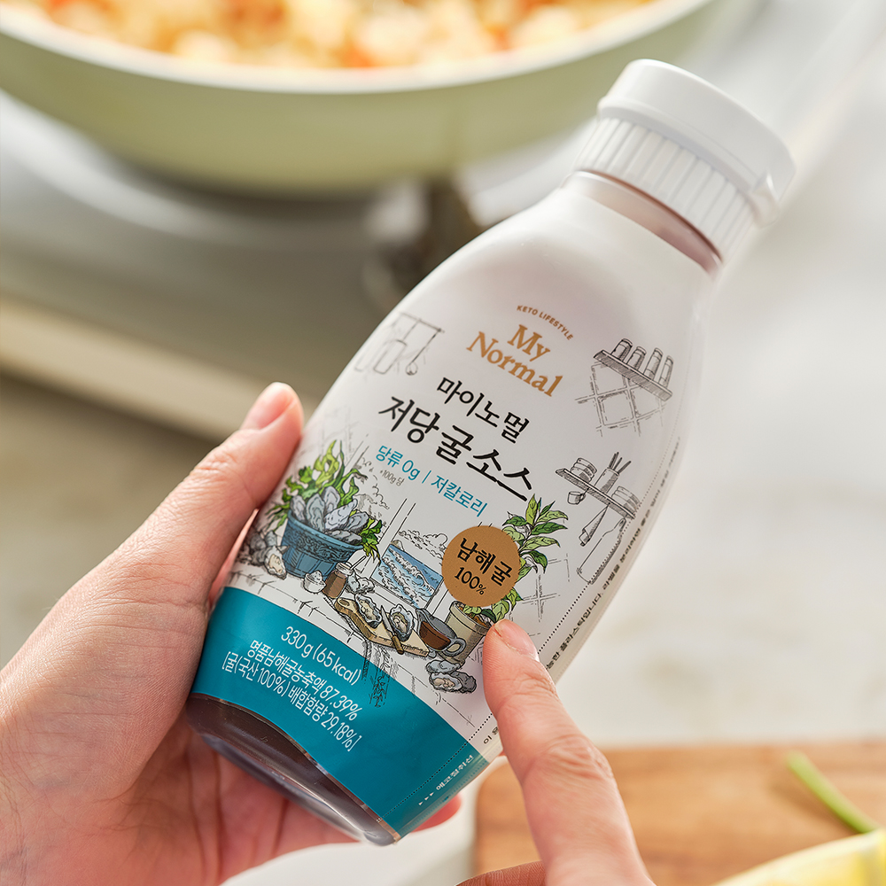 마이노멀 저당 굴소스 튜브형 330g (100% 국내산 통영굴) 프리미엄 남해 농축액 저칼로리 글루텐프리