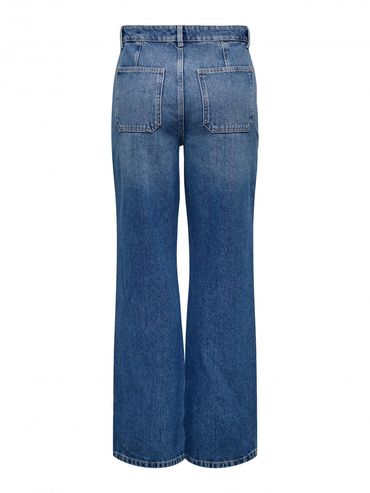 제이디와이 하이웨이스트 데님 와이드핏 진 15308196_2115 BLUE / MEDIUM BLUE DENIM - 상세 이미지 4