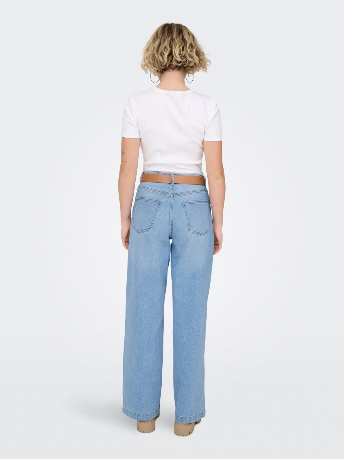 온리 하이웨이스트 데님 와이드핏 진 15363233_2116 BLUE / LIGHT BLUE DENIM - 상세 이미지 2