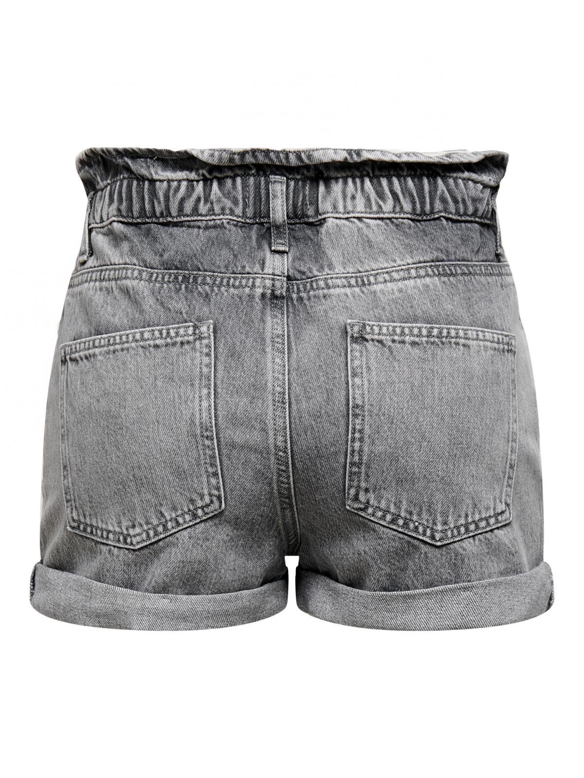 온리 하이웨이스트 데님 숏팬츠 릴랙스핏 페이퍼백 15200196_3601 GREY / GREY DENIM - 상세 이미지 4