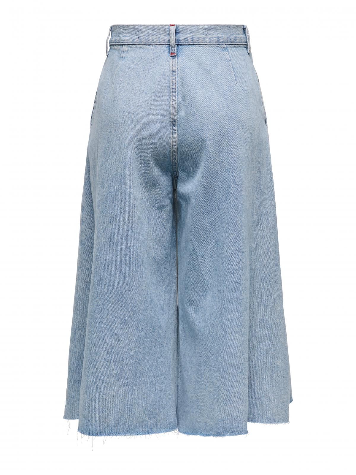 온리 하이웨이스트 크롭 와이드 데님 팬츠 15341131_2116 BLUE / LIGHT BLUE DENIM - 상세 이미지 4