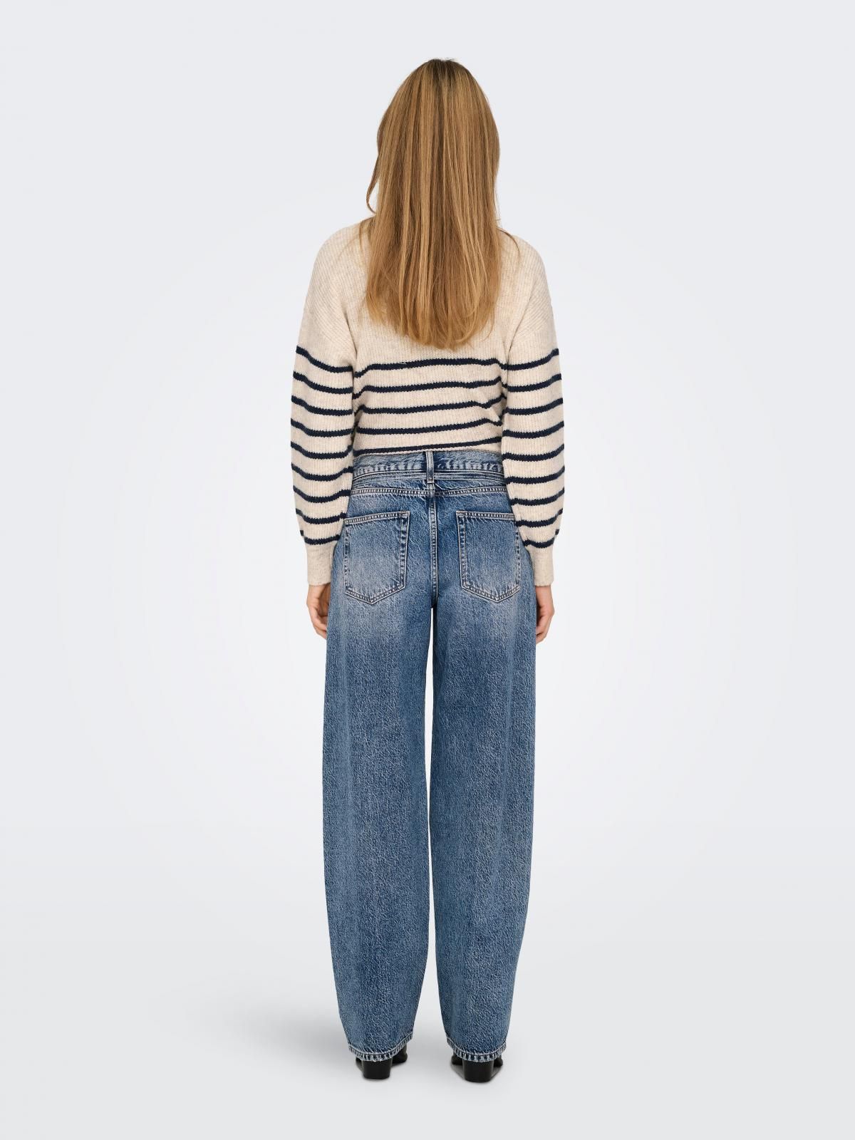 온리 미드웨이스트 벌룬핏 스트레이트 청바지 15347093_2116 BLUE / LIGHT BLUE DENIM - 상세 이미지 2