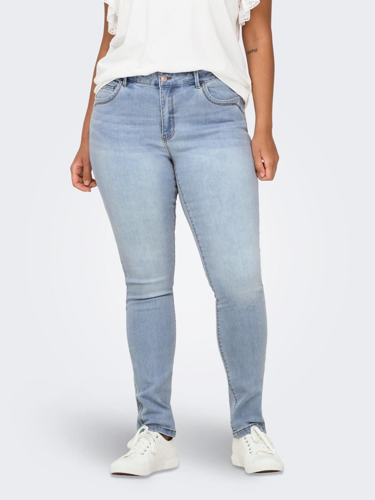 온리 빅사이즈 데님 스키니핏 진 연청 15337484_2116 BLUE / LIGHT BLUE DENIM - 상품 이미지