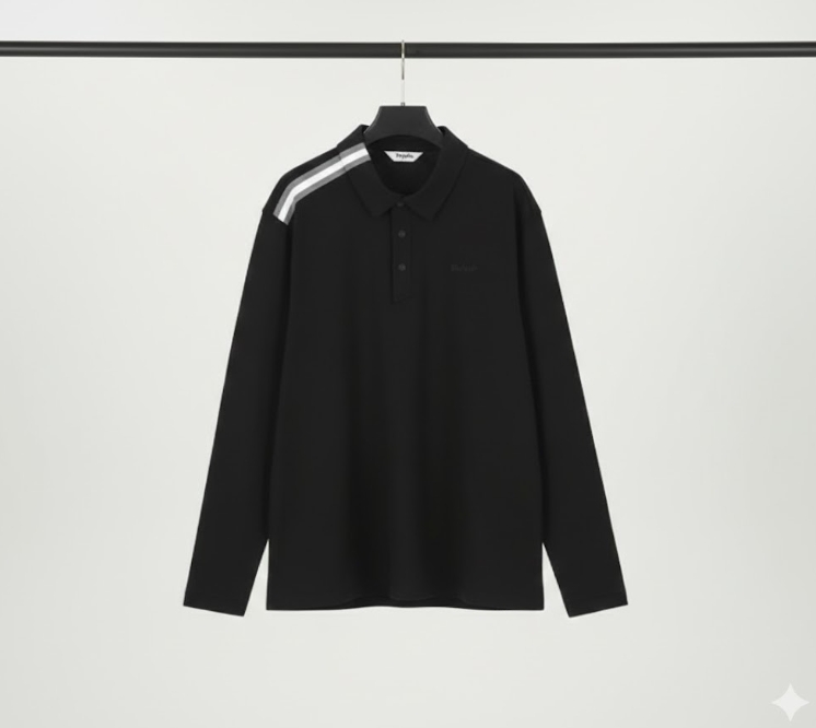 볼빅 남성 간절기 겨울 사팡스판 향균 필드룩 골프웨어 스윙 카라 티셔츠 - 상세 이미지 3