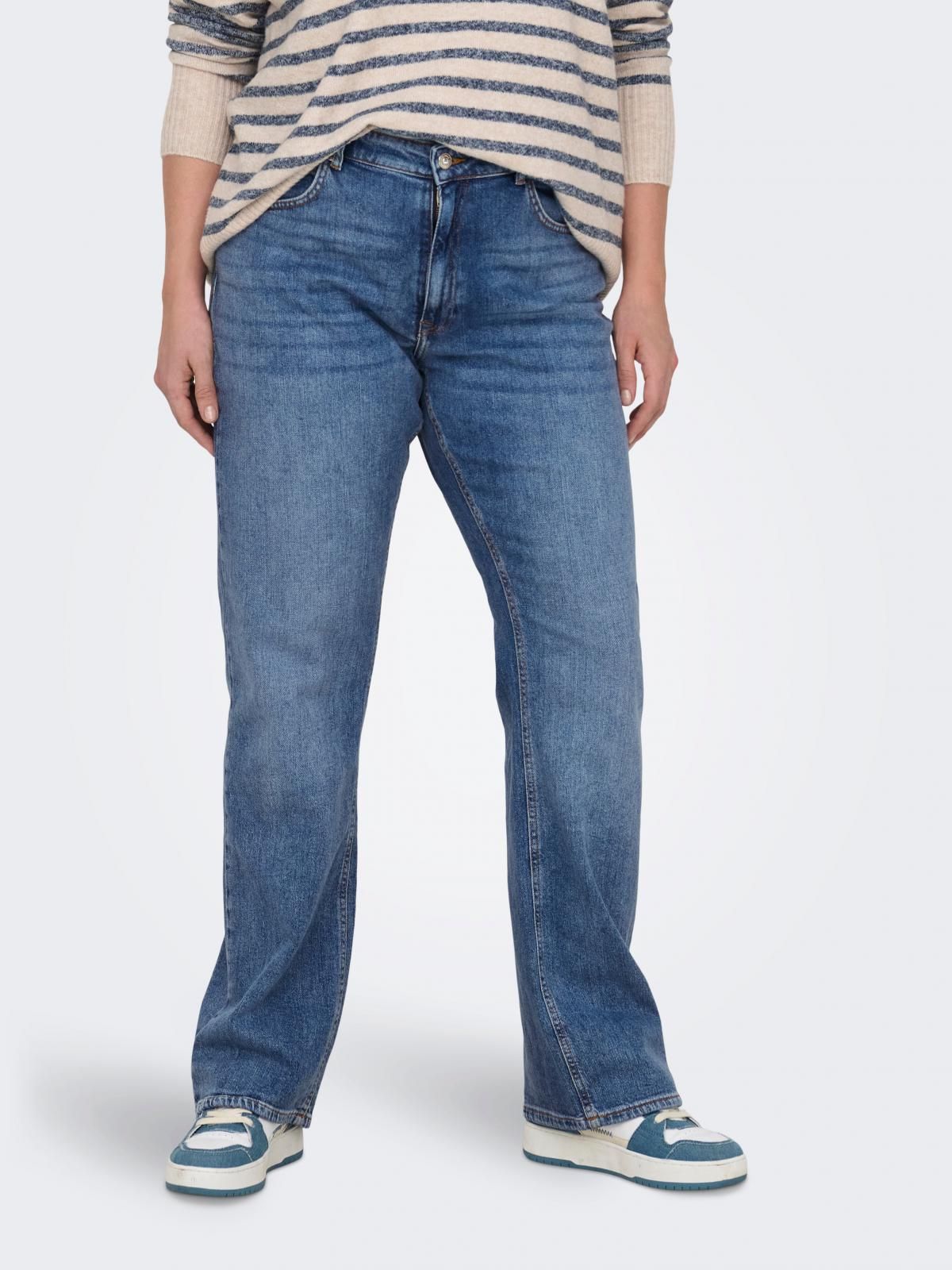 온리 데님 미드웨이스트 부츠컷 진 15315652_2115 BLUE / MEDIUM BLUE DENIM - 상품 이미지