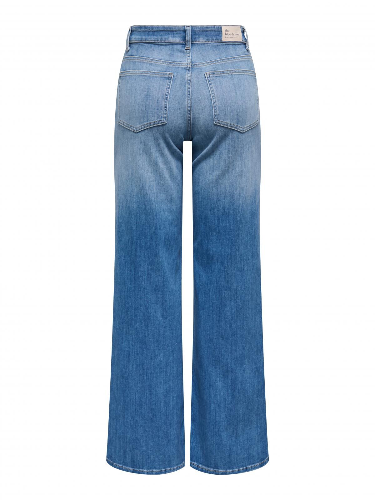 온리 하이웨이스트 와이드핏 데님 스키니진 15365707_2115 BLUE / MEDIUM BLUE DENIM - 상세 이미지 2