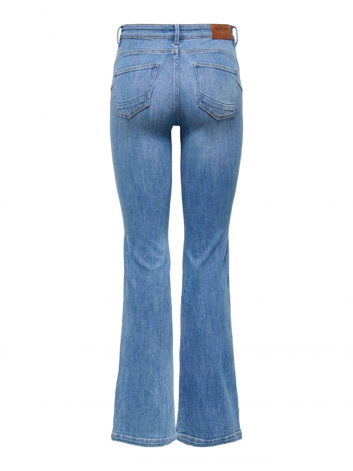 온리 데님 미드웨이스트 플레어 청바지 15361274_2115 BLUE / MEDIUM BLUE DENIM - 상세 이미지 2