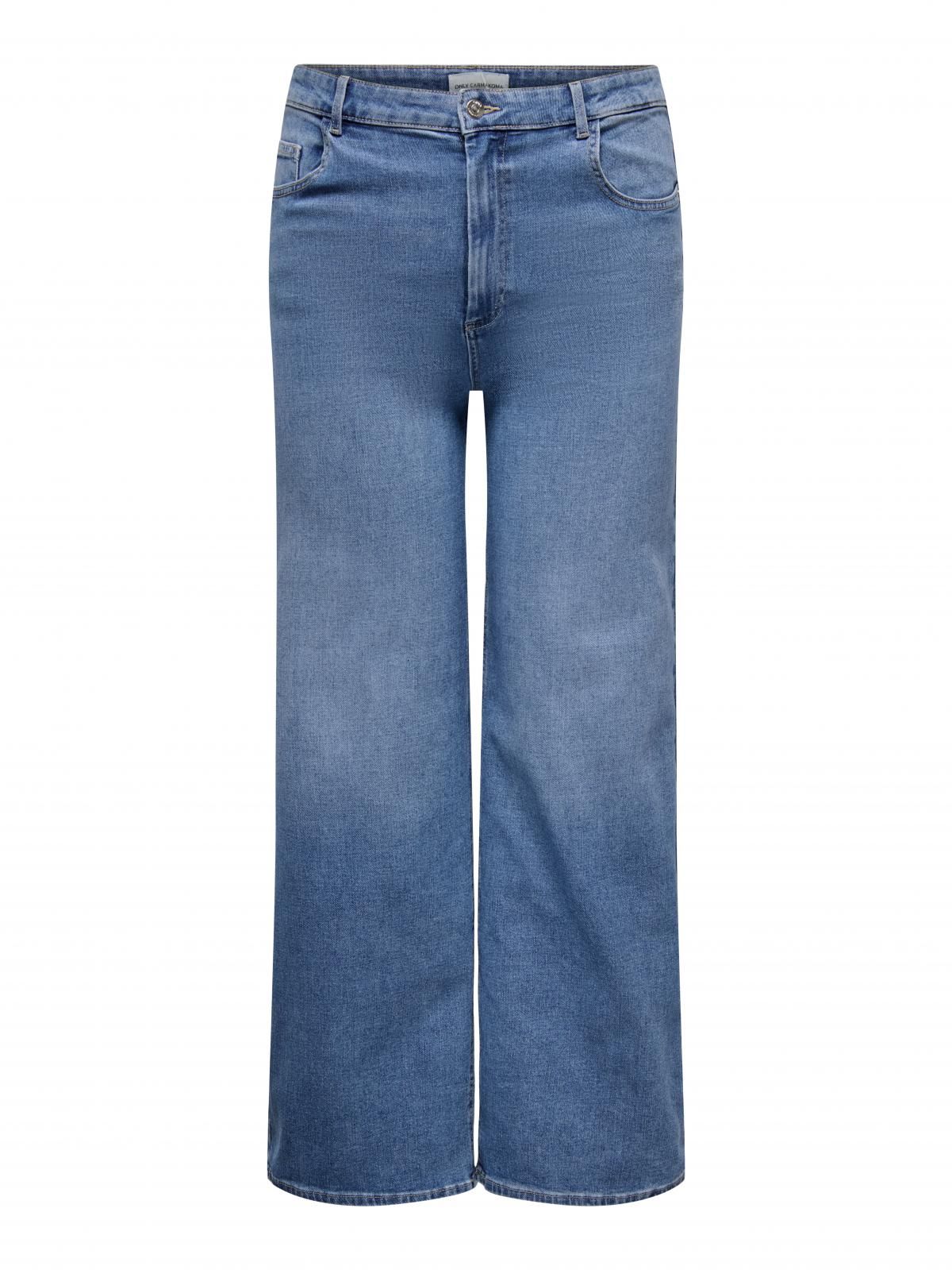온리 빅사이즈 하이웨이스트 와이드핏 청바지 15355016_2116 BLUE / LIGHT BLUE DENIM - 상세 이미지 3
