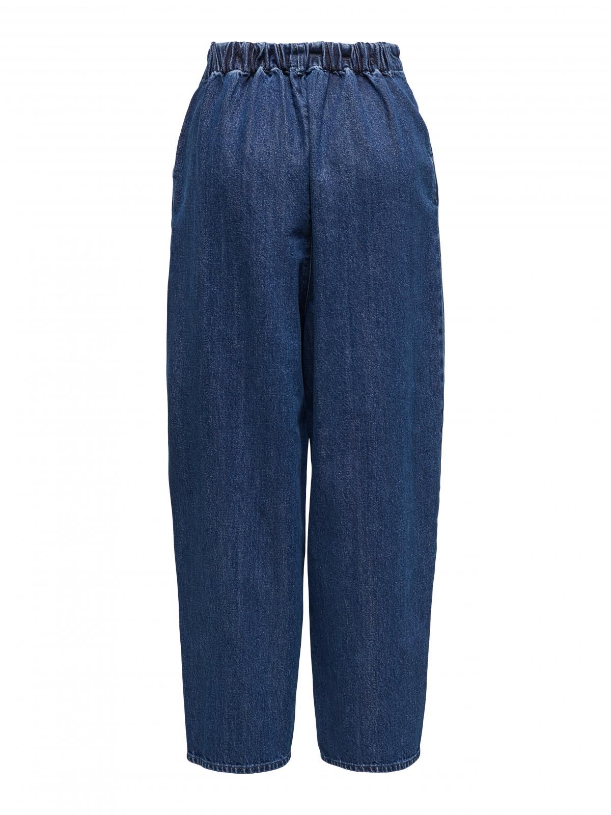 온리 하이웨이스트 테크니컬 벌룬핏 데님 팬츠 15339183_2114 BLUE / DARK BLUE DENIM - 상세 이미지 4