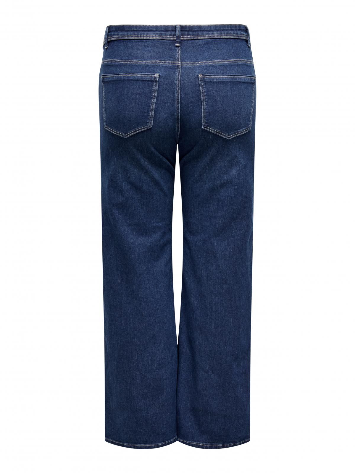 온리 빅사이즈 미드웨이스트 와이드핏 청바지 15356495_2114 BLUE / DARK BLUE DENIM - 상세 이미지 4