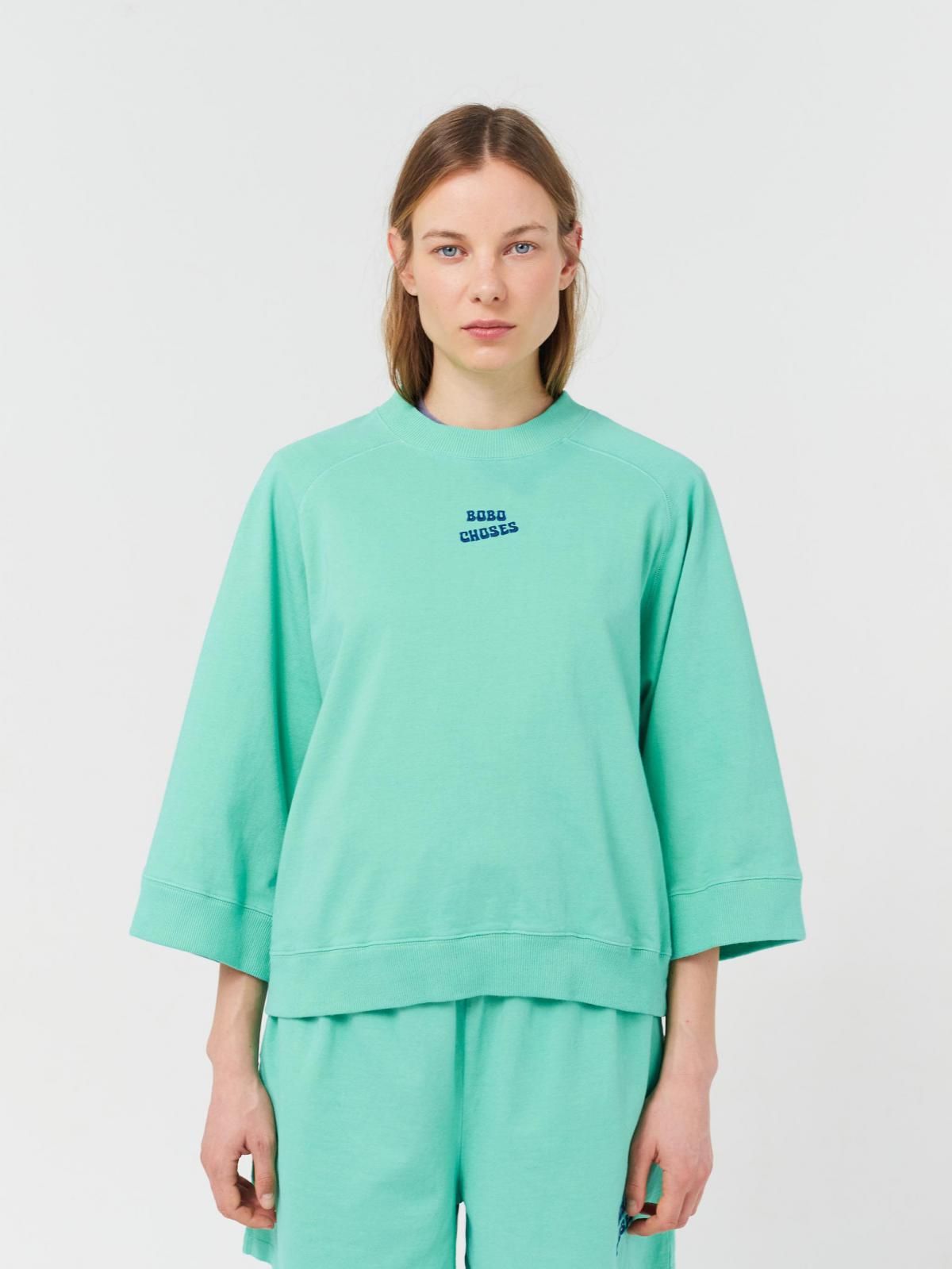보보쇼즈 박시핏 라운드넥 반팔 티셔츠 민트 124TD002 ONE COLOR - 상세 이미지 2