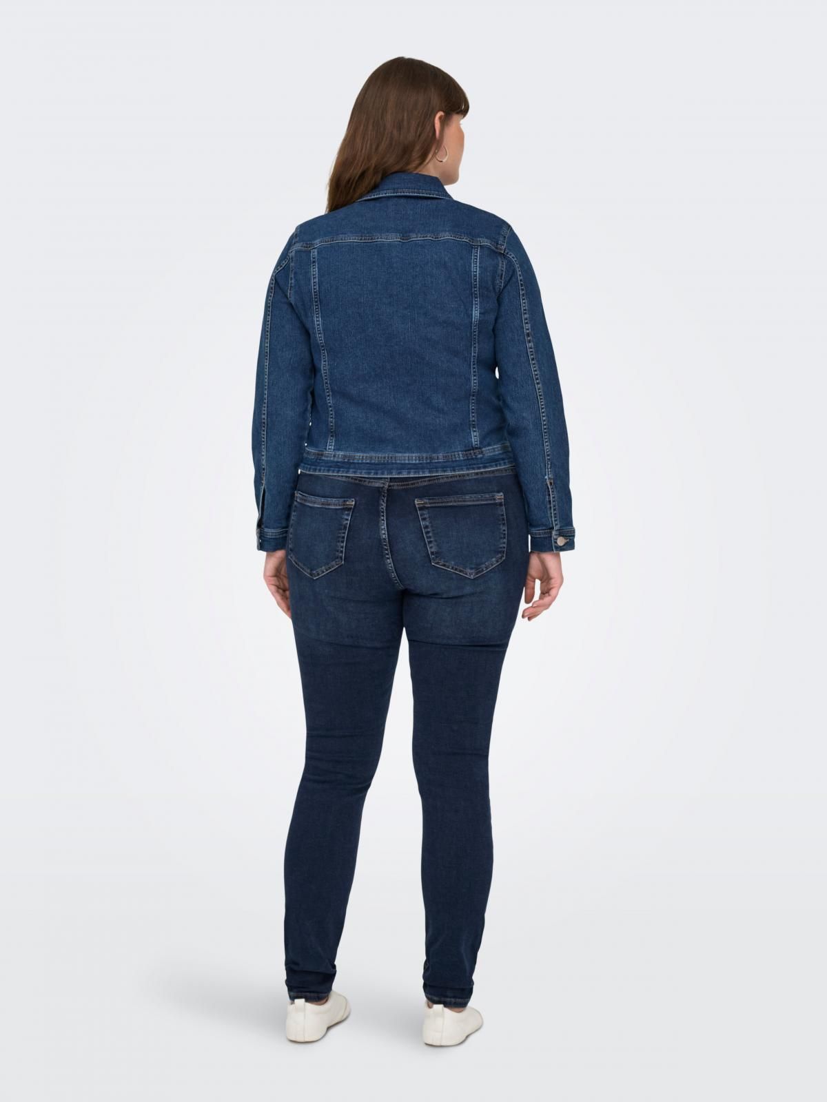 온리 플러스사이즈 데님 스키니핏 청바지 15353770_2114 BLUE / DARK BLUE DENIM - 상세 이미지 2