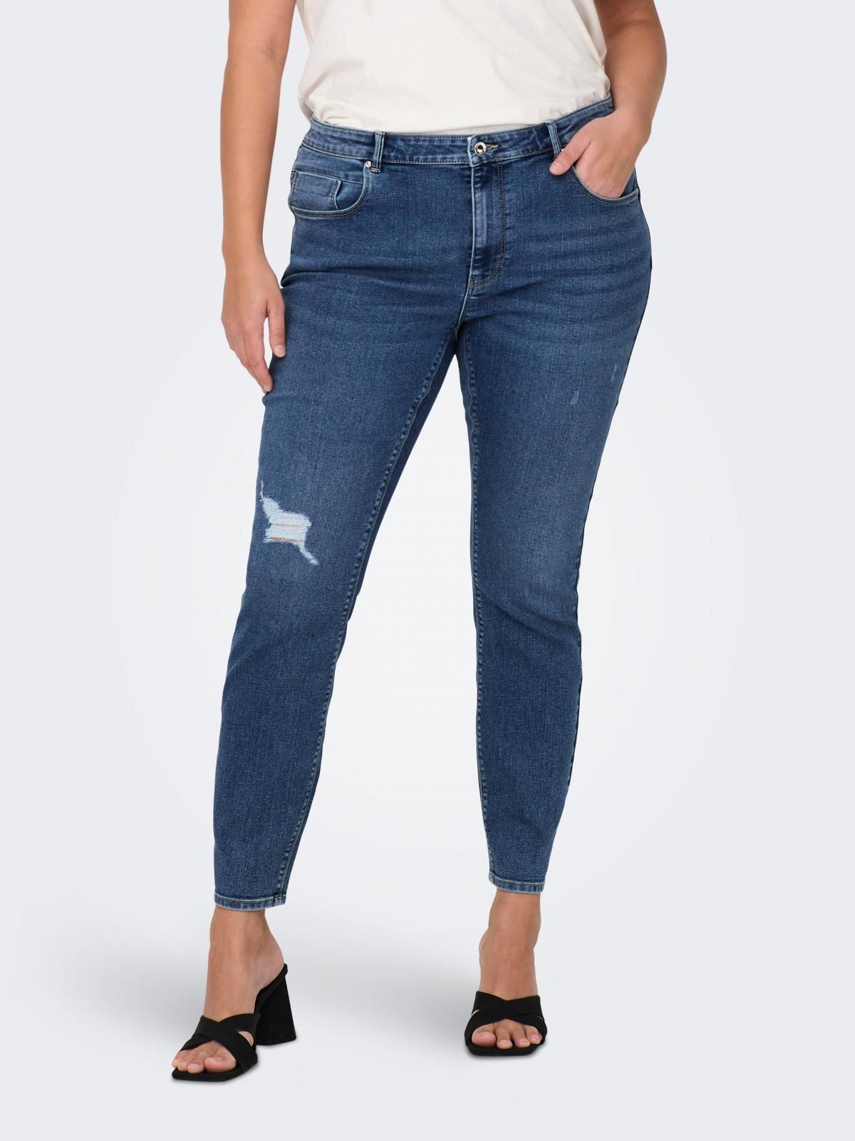 온리 미드웨이스트 스키니핏 데님 청바지 15300125_2115 BLUE / MEDIUM BLUE DENIM - 메인 이미지