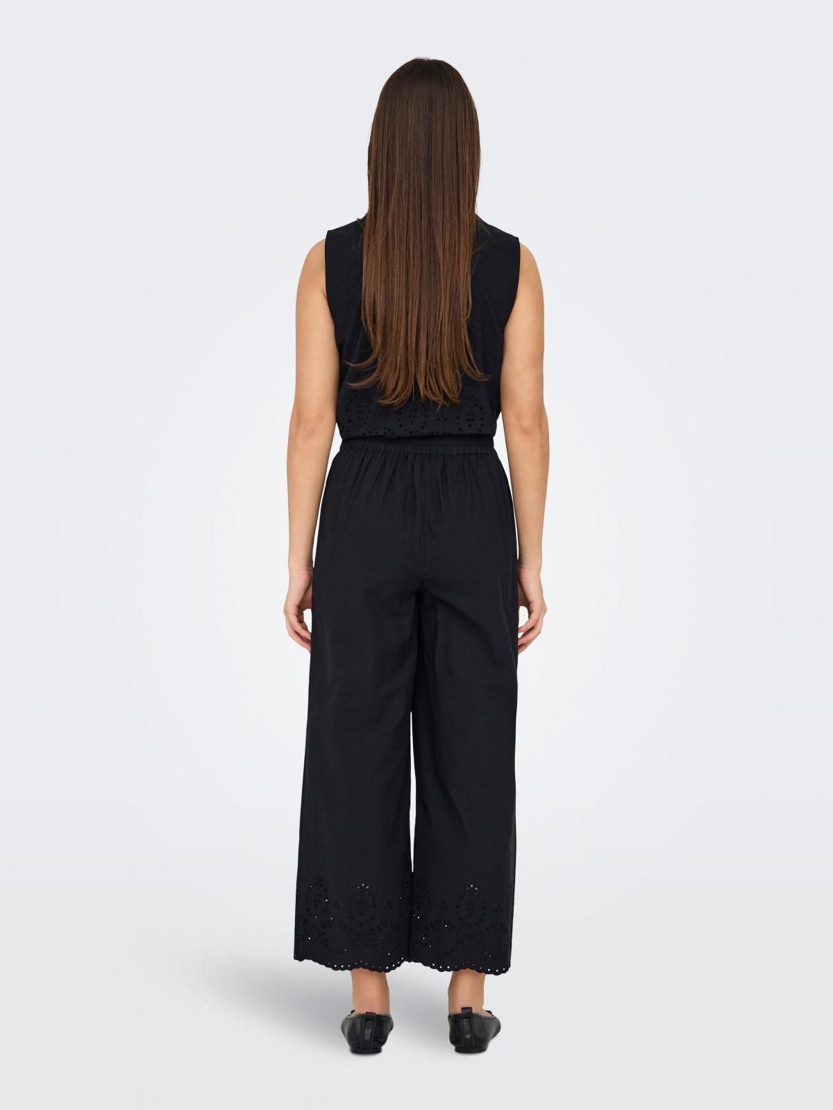 온리 와이드핏 테크니컬 큐롯 팬츠 15344875_2161 BLACK / BLACK - 상세 이미지 2