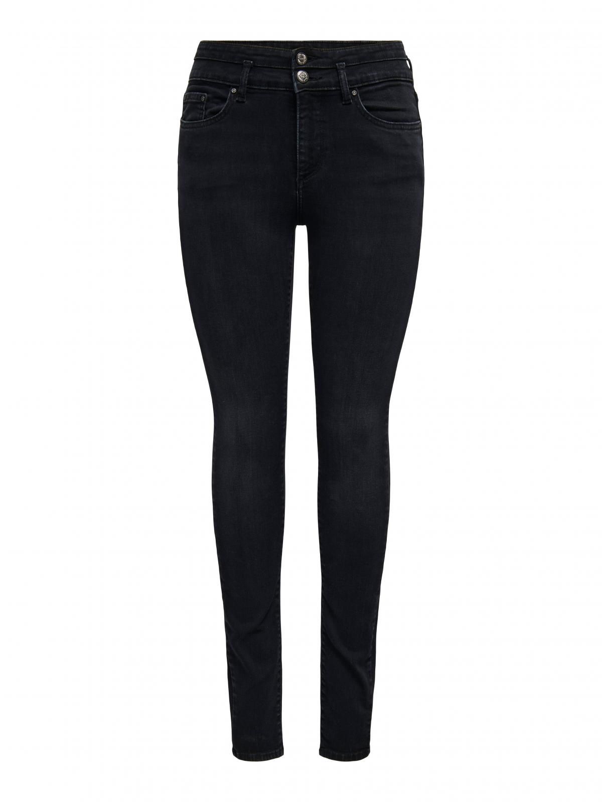 온리 슈퍼스트레치 미드웨이스트 스키니핏 진 15332920_8183 BLACK / WASHED BLACK - 상세 이미지 3