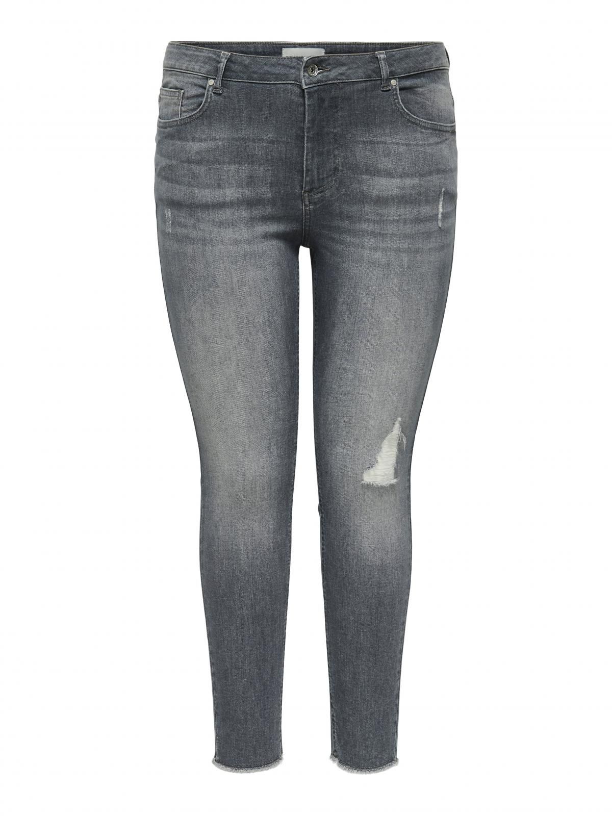 온리 플러스사이즈 데님 스키니핏 청바지 15353072_2104 GREY / DARK GREY DENIM - 상품 이미지