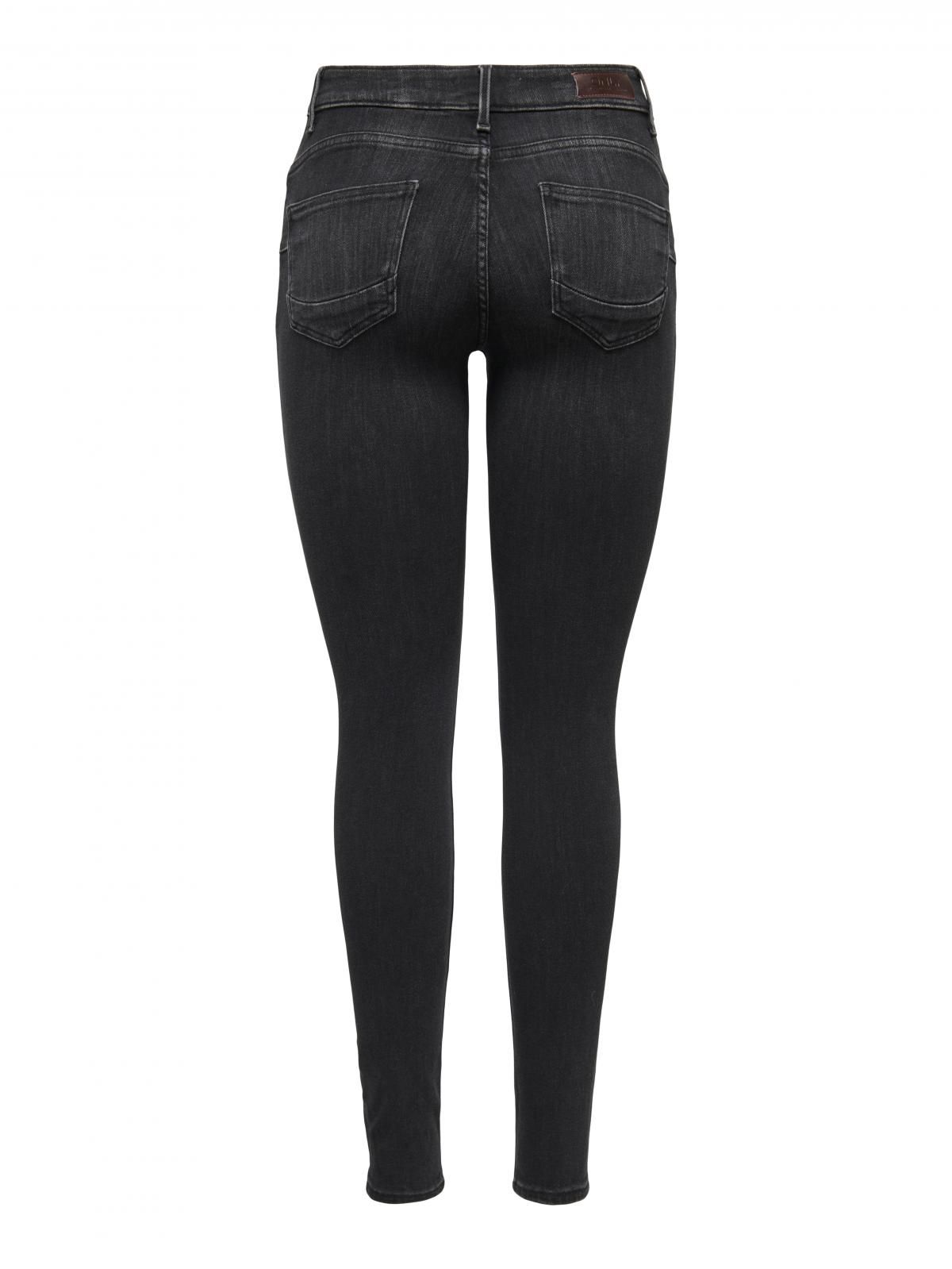 온리 미드웨이스트 스키니핏 데님 팬츠 15366668_8183 BLACK / WASHED BLACK - 상세 이미지 4